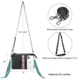 thumbnail image 6 of SENDEFN Fashion Fringe Crossbody Bag with Rivets Western Women Purse Vegan Leather Shoulder Bag with Tassel, 6 of 8