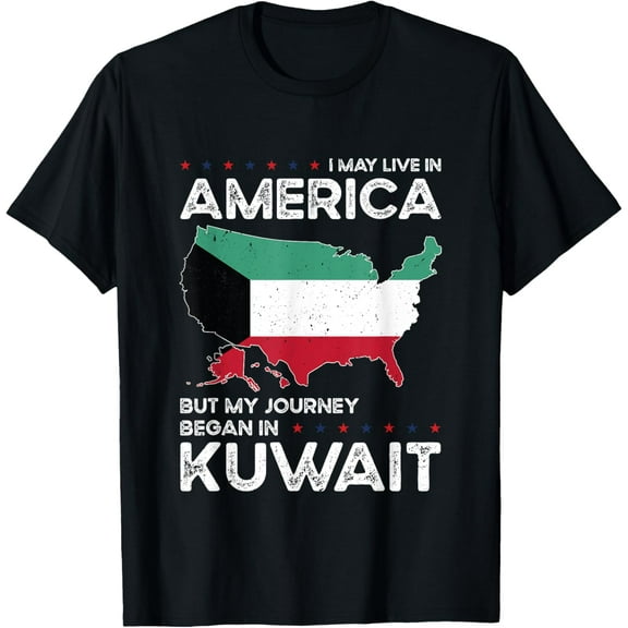 t-shirt Kuwaiti American Patriot USA Grown Kuwait US Flag T-Shirt.