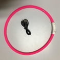 thumbnail image 3 of USB Rechargeable Safe Warn LED Dog Collar Adjustable Silicone Collar Cut to Resize Color Pink, 3 of 3