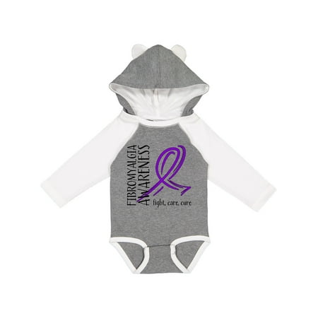 

Inktastic Fibromyalgia Awareness Fight Care Cure with Purple Ribbon Gift Baby Boy or Baby Girl Long Sleeve Bodysuit
