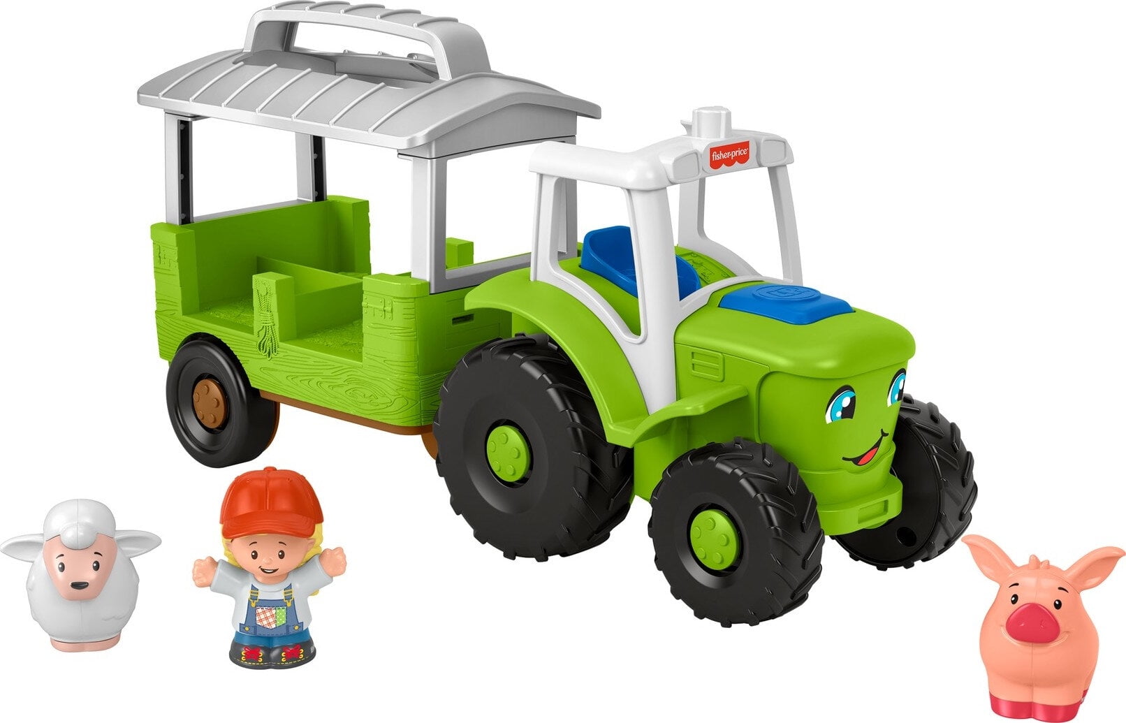 Little People Caring For Animals Tractor Musical Farm Vehicle Playset (5  Pieces) 