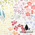thumbnail image 4 of Colorful Floral Shower Curtain, Pink Cute Boho Flower Fabric Shower Curtain, Funky Watercolor Wildflower Trendy Shower Curtain Set, Cottagecore Bohemian Bathroom Decor, Ivory, 72x72, 4 of 6