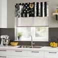 thumbnail image 5 of 2 Pack Valances for Windows, Vintage American Flag Window Valances for Living Room/Bedroom/Bathroom, Farmhouse Cow Sunflowers Light Filtering Kitchen Curtain Valance Window Treatment 60"W x18" L, 5 of 9