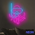 thumbnail image 5 of Handmadetneonsign Octopus with Scuba Neon Sign, Octopus Snorkeling Wall Art, Octopus Ocean Animal Wall Decor 77571, 5 of 5