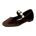 thumbnail image 6 of Women's Mary Jane Ballet Flat Shoes Comfortable Dressy Shoes with Elatic Strap Breathable Arch Support Footwear for Work Business Beige Size 7.5, 6 of 6