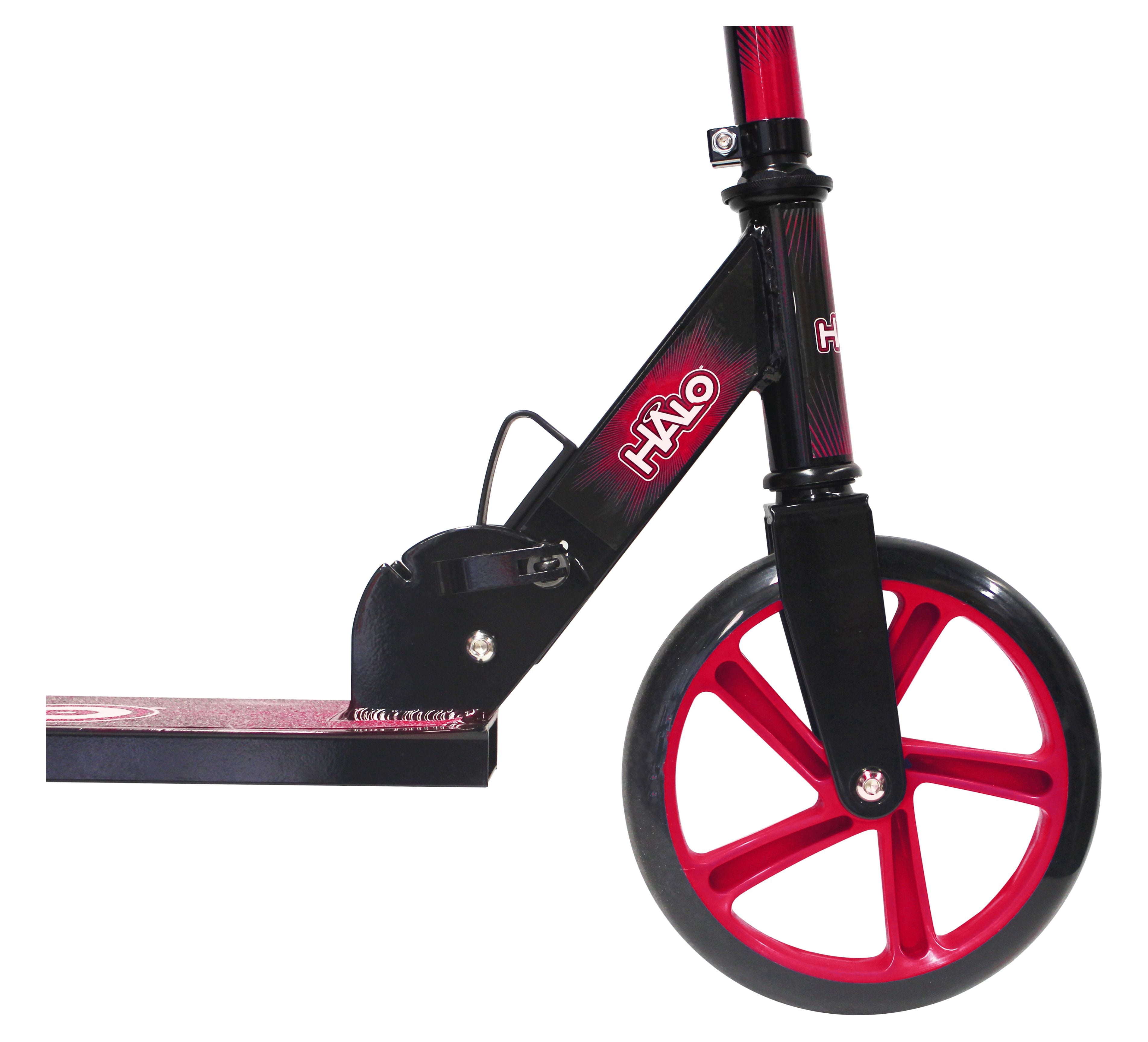 HALO Rise Above Supreme Big Wheel (8") Scooter - Red -  Designed for all Riders, Adults, Teens, Tweens, Children (Unisex) - Commuting Made Easy!