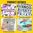 thumbnail image 2 of 20-Sheet Pack of Small Letter Stickers — Artistic-Font Black Vinyl Self-Adhesive Letters & Numbers, Suitable for Various Crafts, Outdoor Signage, Mailboxes, Windows, Doors, Cars, and Poster Boards., 2 of 6