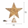 thumbnail image 3 of Christmas Tree Topper 8 Inch Glitter Star, Blue Wireframe Christmas Tree Star Decorative Holiday Tree Top for Home Xmas Party Christmas Tree Decorations, 1 Pack, 3 of 6