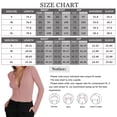 thumbnail image 7 of Women's Sexy Bodycon Long Sleeve One Piece Jumpsuit V Neck Zip Up/Button Down Ribbed Thong Romper Solid Color Casual Bodysuit, 7 of 7