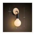 thumbnail image 5 of Lámpara de pared industrial con bombilla expuesta, acabado de madera y metal de alta calidad para un encanto rústico, fácil instalación para su pasillo o sala de estar, 2 piezas, 5 of 5