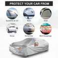 thumbnail image 4 of Unique Bargains Full Car Cover Custom for Tesla Model 3 17-21 Dustproof Sun Heat Protection Silver Tone 15.4ft, 4 of 8