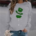 thumbnail image 1 of Mode Femmes T-Shirt à Manches Longues Col Rond Imprimé Blouse Ample Chandails en Molleton Sans Capuche, 1 of 1