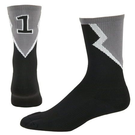 

6097 roster sock - adult black/graphite/white n5