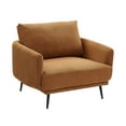 thumbnail image 4 of WIXIDIEL Living Room Contemporary Adult Fabric Upholstered Solid Print Armchair with Removable Cushions, Brown (Set of 2), 4 of 7