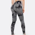 thumbnail image 3 of Gibobby Pantalones de yoga Pantalones de yoga teñidos con , traje de yoga ajustado para correr sin costuras, pantalones de fitness deportivos, cader(Negro,CH), 3 of 5