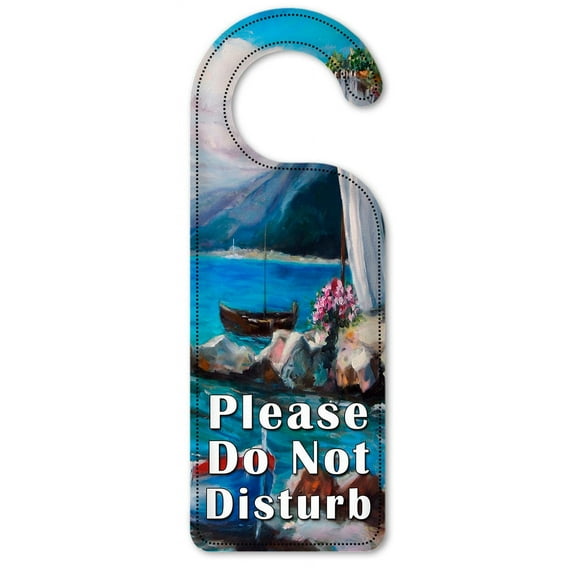 Do Not Disturb Door Knob Hanger Sign - Beach by the House