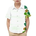thumbnail image 4 of hengsof Children's Fashion Shirts Novelty Prints Fun Short Sleeve Lapel Button Down Shirts Casual Shirts Children's Hawaiian Style Party Shirts with Pockets, 4 of 4