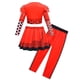 thumbnail image 5 of Disfraz infantil de The Rise of Red para niñas, disfraz de D-Descendants Red Cosplay, disfraz infantil de fantasía para Halloween, peluca, vestido de fiesta elegante, 5 of 5
