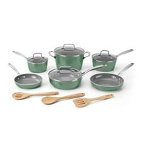 Cuisinart GreenChef Ceramica XT 11-Piece Nonstick Ceramic Cookware Set with Bamboo Tools
