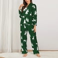 thumbnail image 2 of Naloa Christmas tree green plaid Pajamas for Women Set, Womens Pajama Sets, Lounge Sets for Women, 2pjs for Women-Large, 2 of 7