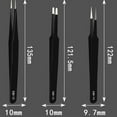 thumbnail image 4 of Pinzas AntiestáTicas Rectas y Curvas, Juego de 12 Unidades, Pinzas ESD, Herramientas de ReparacióN Industrial de Acero Inoxidable, 4 of 5