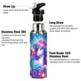 thumbnail image 3 of ALAZA Cartoon Unicorn Rainbow Stars Water Bottle Insulated Flask Stainless Steel Straw Lid 20 oz, 3 of 6