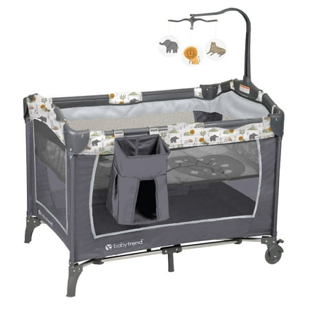 Baby Trend Nursery Center Playard - Animal Jubilee - Multi-Color - Display