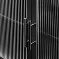 thumbnail image 5 of Mainstays Metal and Fluted Glass Bar Cabinet, Black Finish, 5 of 9