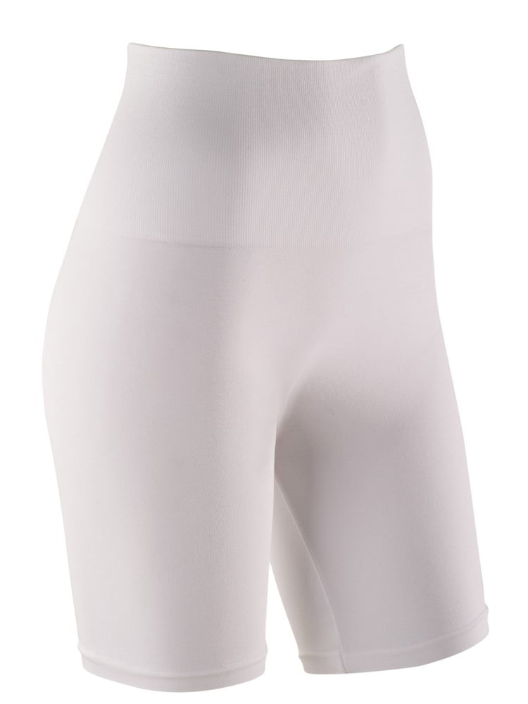 white high waisted bike shorts