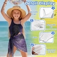 thumbnail image 4 of Xixirimido Purple Marble Print Quick Dry Girls One Piece Swimsuit with Removable Bra, Modest One Shoulder Bathing Suit with Mesh Cover Up Skirt, Size 17-18 Years, 4 of 7