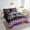 Orange Purple, variant on Erosebridal Race Checkered Bedding Sets Twin Size, Sports Comforter Sets with Sheets, Neon Honeycomb Decor, Reversible 7pcs