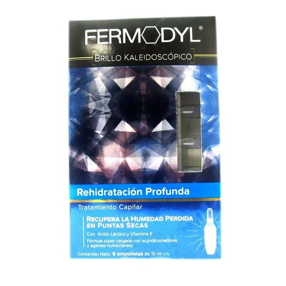Tratamiento capilar Fermodyl rehidratación profunda 6 pzas de 10 ml c/u