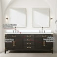 thumbnail image 6 of Laurel 80 in W Brown Oak Double Vanity, Cultured Marble Top, Faucet Set, & 36 in Mirrors, 6 of 6
