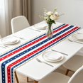 thumbnail image 5 of Dtchengua July 4th Table Runner - Patriotic Red Blue and White Decoration for 250th Anniversary Memorial Day Independence Day USA American Holiday Kitchen Dining Room Decor Party, 5 of 7