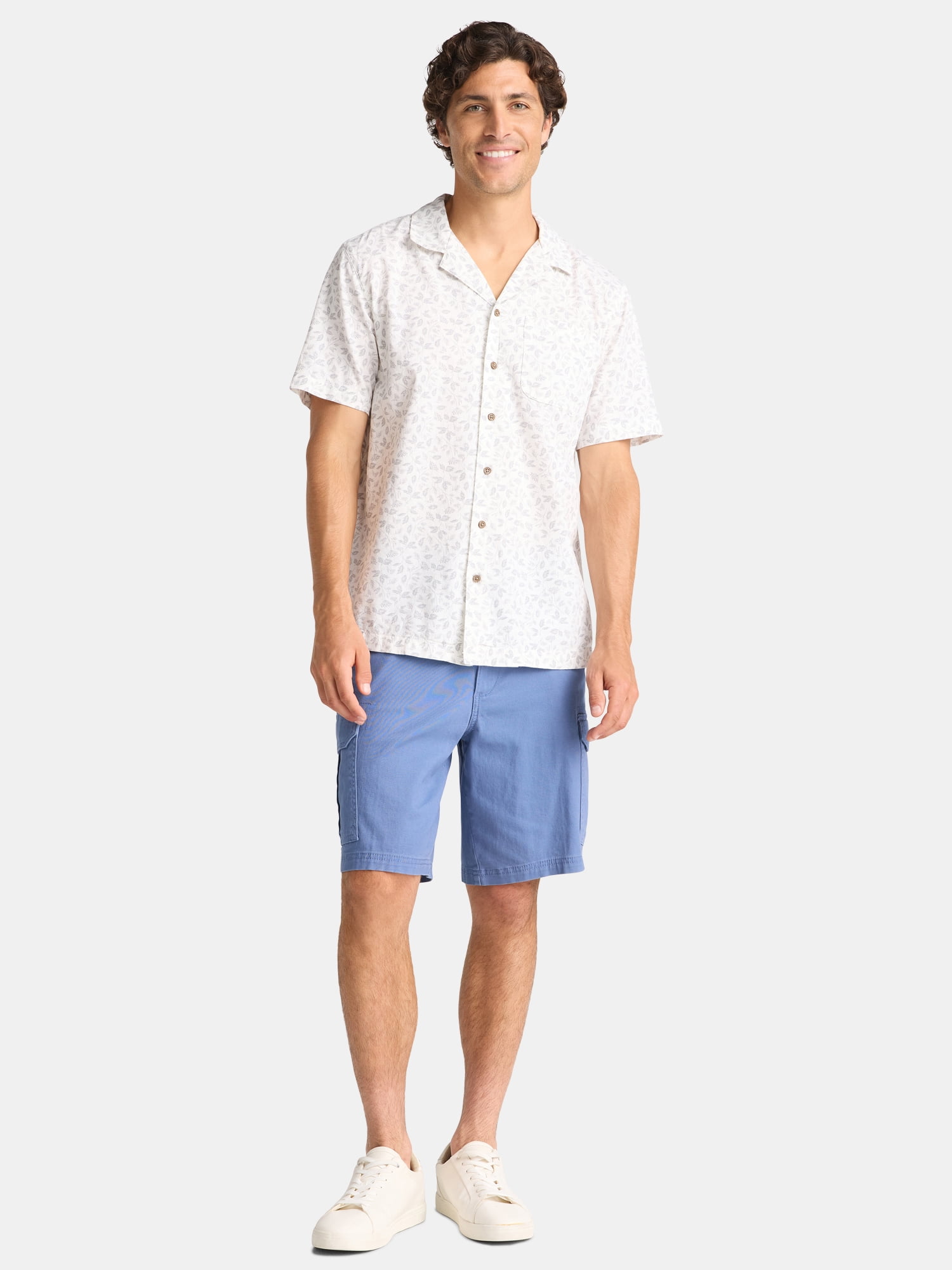 George Men's Linen-Blend Shirt, Sizes S-3XL