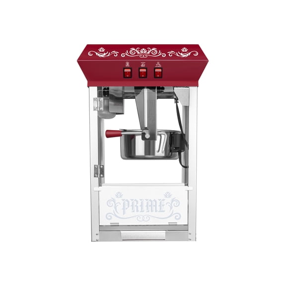 Commercial 12oz Stirring Popcorn Maker with Glass Viewing Window, Countertop Kettle Popper for Movie Night and Entertainment.