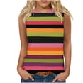 thumbnail image 1 of Mode Femmes Sans Manches Vêtement Imprimé Confortable Respirant Blouses Col en V Tops Vente en Liquidation, 1 of 4
