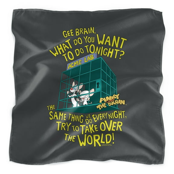 Pinky and the Brain The World Bandana (21 in x 21 in)