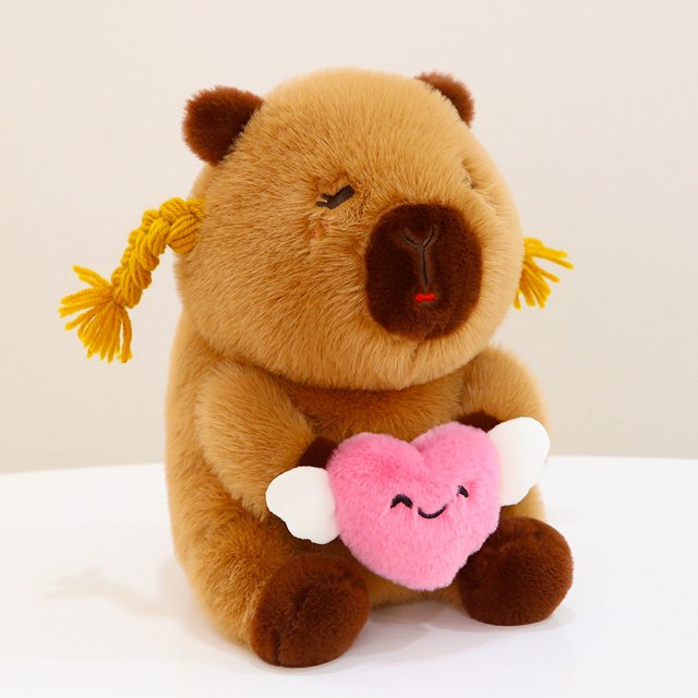 Poupée Capybara Véritable Poupée Jouet en Peluche Oreiller Cadeau d'Anniversaire Célébrité Internet Ragdoll DMH