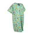 thumbnail image 5 of Sindrella Women's Cotton Blend Snap Front Duster Robe with Pocket-Mint Pear Mix-Xlarge, 5 of 6