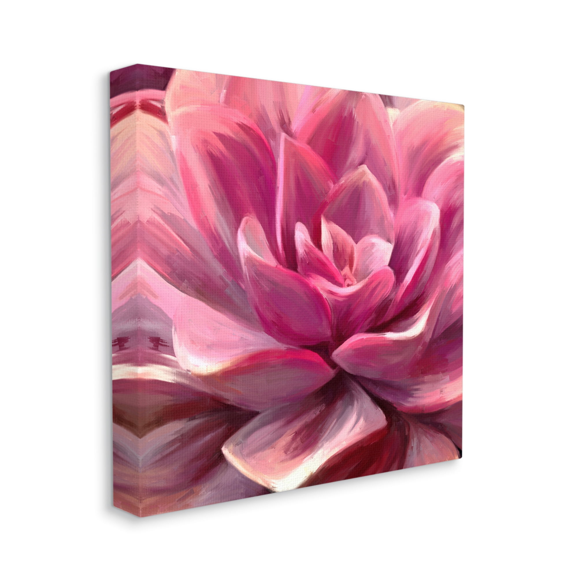 Stupell Industries Pink Succulent Leaves Botanical & Floral Painting Gallery Wrapped Canvas Print Wall Art, 24 x 24