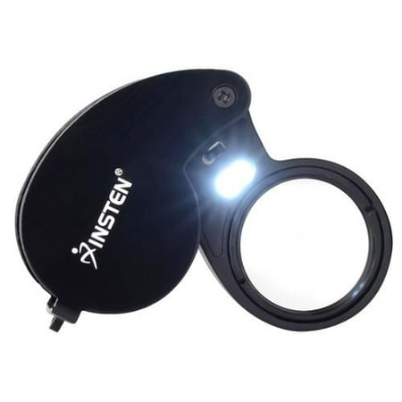 Insten 40X 25mm Magnifying Magnifier Glass Foldable Eye Loupe with Adjustable LED Light Lamp for Jeweler (with Box)