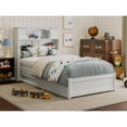 thumbnail image 3 of Hadley Twin Wood Platform Bed with Panel Footboard and Twin Trundle in White, 3 of 10