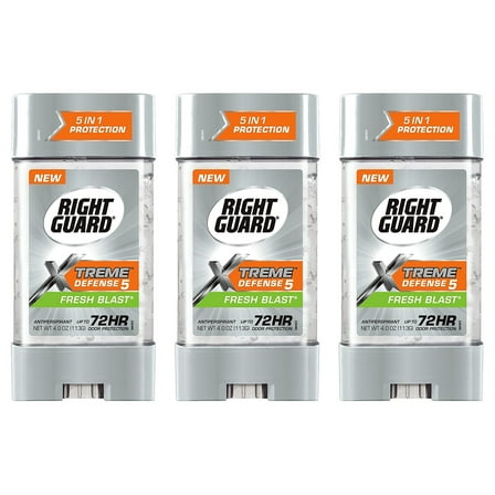 Right Guard Total Defense Anti-Perspirant Deodorant Power Gel Fresh Blast 4 Oz (Pack Of 3)