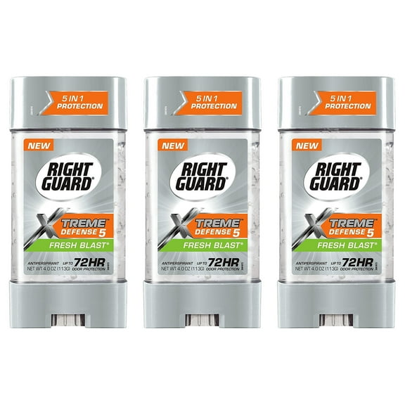 Right Guard Total Defense Anti-Perspirant Deodorant Power Gel Fresh Blast 4 Oz (Pack Of 3)