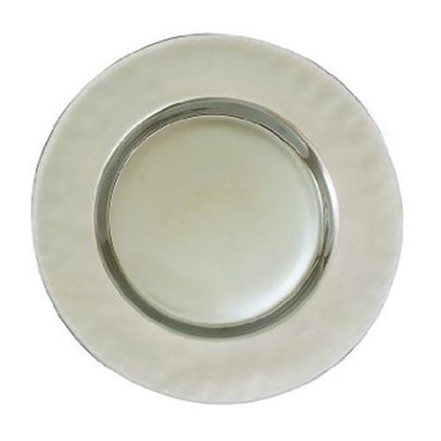 Leeber 31132 Assiette de Chargeurs Luster Platinum - Ensemble de 4