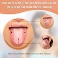 thumbnail image 3 of 3 Pack Tongue Scraper Stainless Steel Tongue Cleaner Metal Tounge Scrappers, Tongue Scraper Brushes for Removing Bad Breath & Coating, Tounge Oral Teeth Care Cleaning Tools, Hygiene Remover, 3 of 8