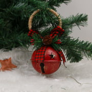 fengduo 2Pcs Wrought Iron Bell Pendant Star Hollow Festival Xmas Retro Christmas Decoration Door Handle Pendant