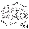 thumbnail image 1 of 4x20 piezas Metal gran cuerpo Shell Clips pines para 1/8 1/10 HSP HPI RC coche negro 4 piezas, 1 of 8
