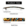 thumbnail image 6 of FSMILING Womens Rectangle Hair Barrette Small Tortoise Shell Cellulose Acetate French Barrettes,3pcs, 6 of 7